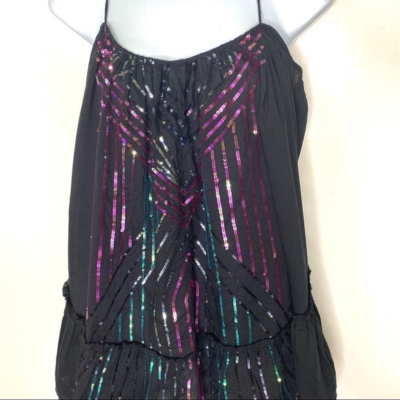 Free People Slip Dress Sequin Sugar Mountain Babydoll - XS Whimsigoth Y2K - Picture 6 of 14